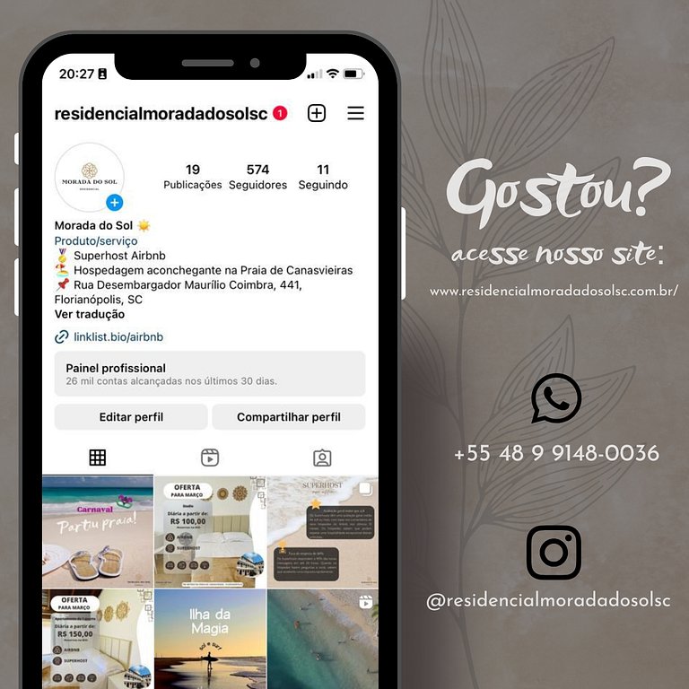 Canasvieiras - Apto Studio (301) - 700m da praia